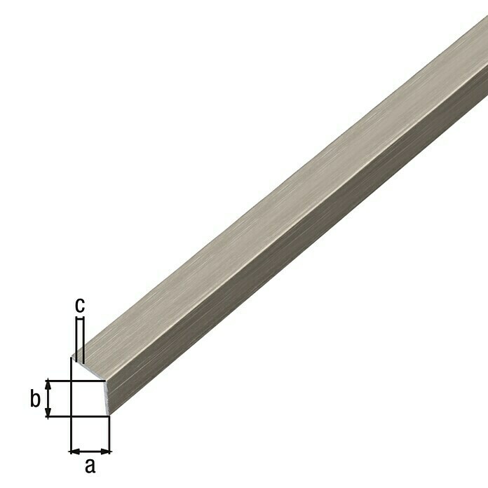 Alberts Winkelprofil selbstklebend (Edelstahldesign dunkel, L x B x H: 1.000 x 20 x 20 mm, Stärke: 1 mm, Aluminium) | BAUHAUS