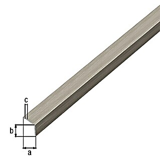 Alberts Winkelprofil selbstklebend (Edelstahldesign dunkel, L x B x H: 1.000 x 10 x 10 mm, Stärke: 1 mm, Aluminium)