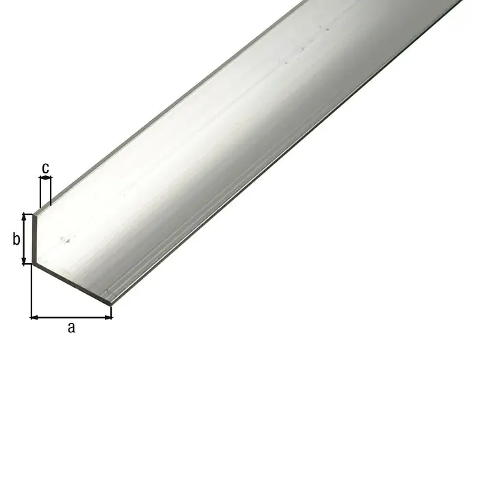 Alberts BA-ProfilUngleichschenklig, L x B x H: 2.600 x 20 x 10 mm, Aluminium, Natur