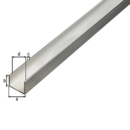 Alberts U-Profil (1 000 x 30 x 20 mm, Stärke: 2 mm, Natur, Unbehandelt)