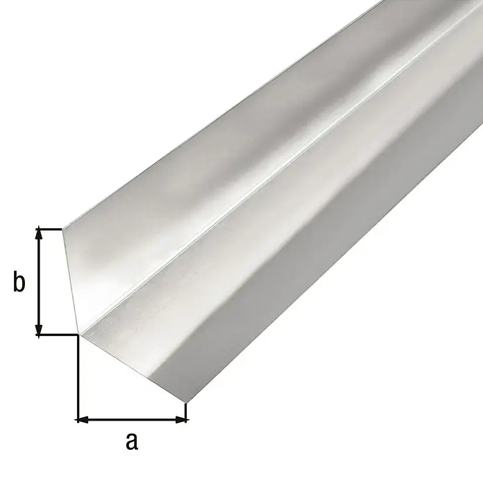 Alberts Glattblech GekantetL x B x H: 1.000 x 50 x 50 mm, Stärke: 0,5 mm, L-Form, Aluminium