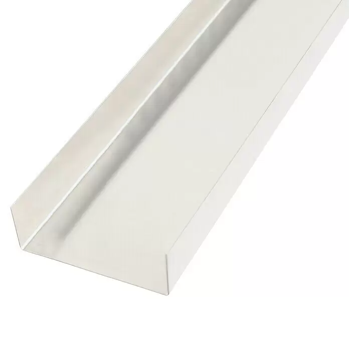 Alberts Glattblech gekantet - L x B x H: 1.000 x 58 x 20 mm, Stärke: 0,5 mm, U-Form, Aluminium - Detailaufnahme