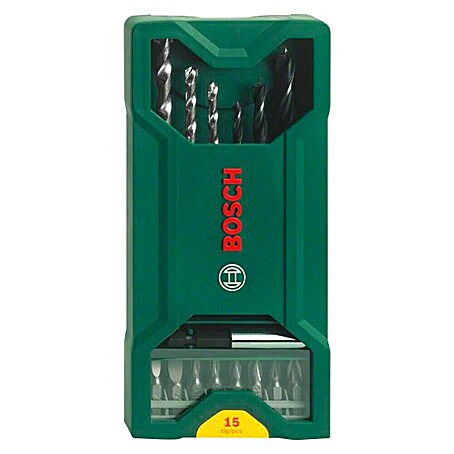 Bosch X - Line Mini Maletín de brocas y puntas (Idoneidad de material: Baldosas, 15 ud.)