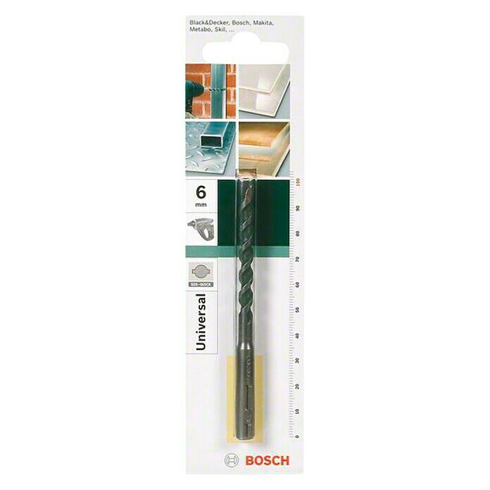 Bosch SDS-Quick Mehrzweckbohrer (Durchmesser: 6 mm, Länge: 100 mm)