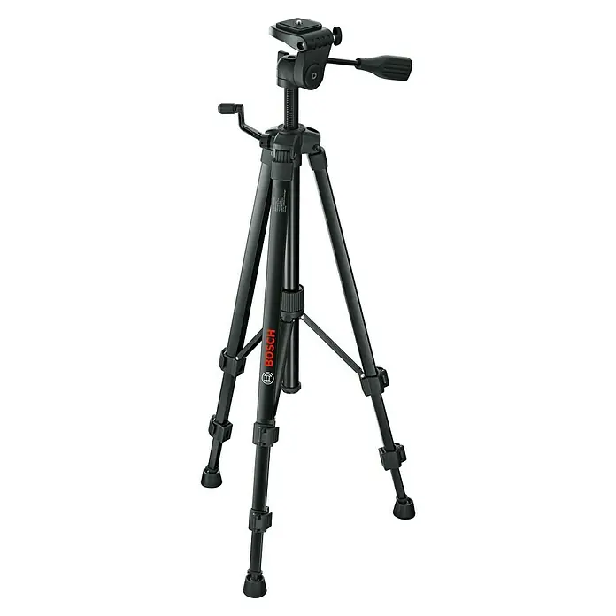 Bosch Stativ TT 150 - Höhenverstellung: 55 cm - 157 cm - Stativ von Bosch, professionelles Werkzeug für präzise Messungen und Nivellierungen, ideal für Bauprojekte und Innenausbau.