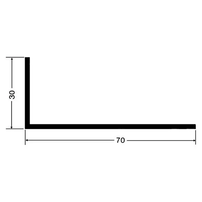 BaukulitVox Basic-Line Winkelleiste - Weiß, 2.500 x 70 x 30 mm - L-förmiges Profil mit den Maßen 30 und 70, ideal für Konstruktionen. Präzise gefertigt für Stabilität und vielseitige Anwendungen.