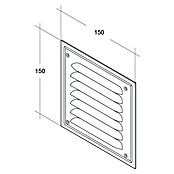 ABDECKGITTER ALU 150X150 METALLIC BESCHICHTET