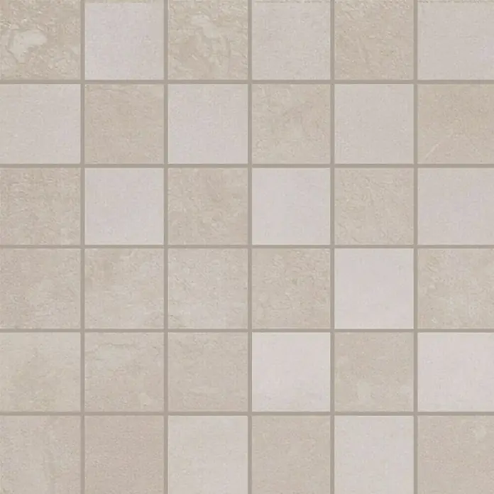 Mosaikfliese Metallo Bronzo - 30 x 30 cm, Beige, Matt - Ein Mosaikfliesenmuster in neutralen Farbtönen, ideal für Badezimmer oder Küchen, bietet eine zeitlose und elegante Optik.