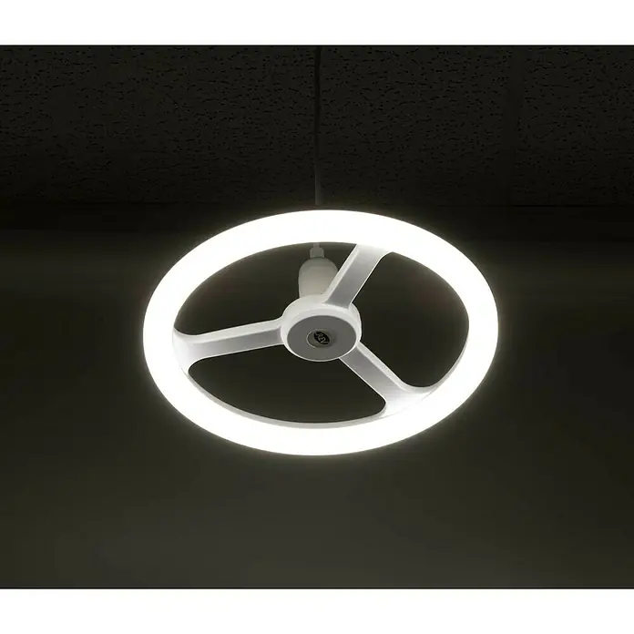 Ritter Leuchten LED-Pendelleuchte Rondine - Weiß - Moderne LED-Deckenleuchte in Form eines Rades mit weißem Rahmen und hellem Licht. Stilvolle Beleuchtung für jeden Raum.