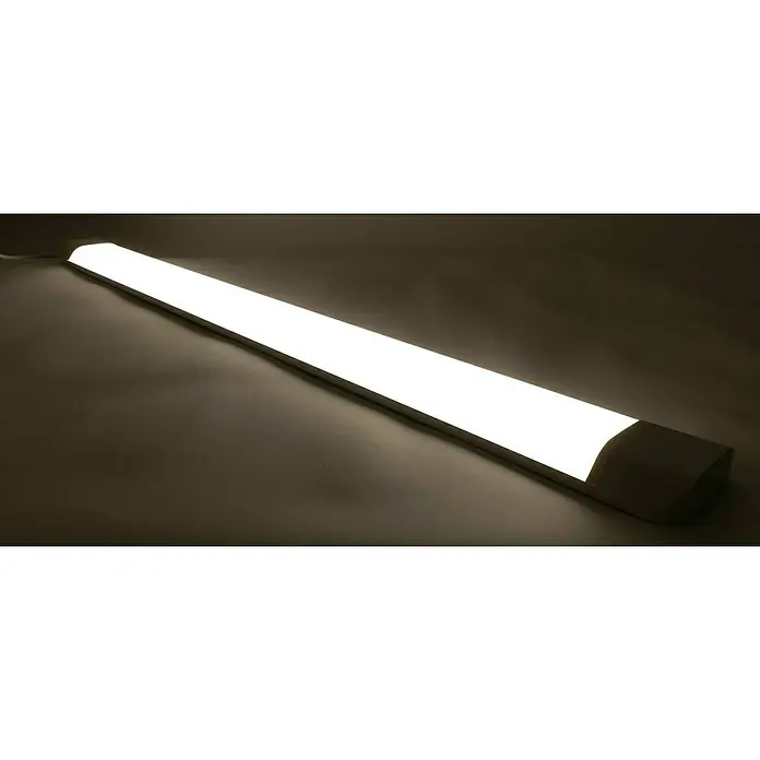 Ritter Leuchten LED-Deckenleuchte Flux - Silber, L x B x H: 120 x 11 x 3,5 cm - Längliche, helle LED-Leuchte. Ideal für Büros oder Werkstätten, sorgt für gleichmäßige Ausleuchtung und moderne Optik.