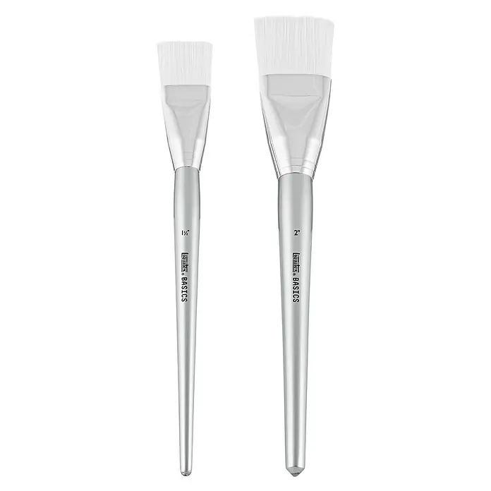 Liquitex Basics Flachpinsel-Set XXL - 2 -tlg. - Zwei Liquitex Basics Flachpinsel in 1½" und 2" Größe. Ideal für Künstler und Hobbybastler, um präzise Farbaufträge zu erzielen.