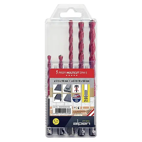 Alpen  Metallbohrer-Set MultiCut SPM 5