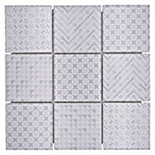 Mozaik pločica Quadrat Geo White GEOW  (29,8 x 29,8 cm, Bijele boje, Sjaj) | BAUHAUS