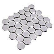 Mosaikfliese Hexagon Uni HX 085 (32,5 x 28,1 cm, Weiß, Matt)