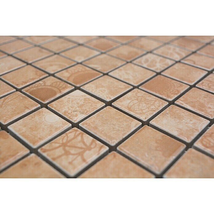 Mosaikfliese Quadrat LACEO LB 102 (30 x 30 cm, Beige, Matt)