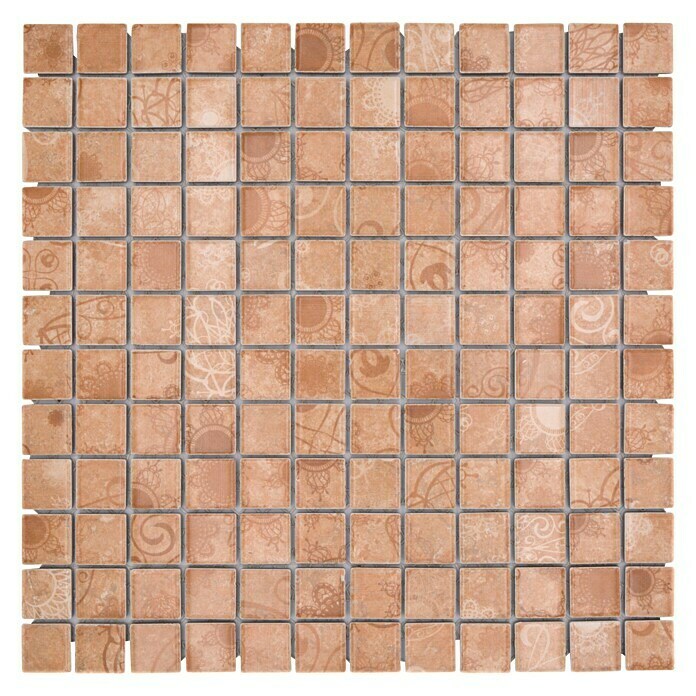 Mosaikfliese Quadrat LACEO LB 102 (30 x 30 cm, Beige, Matt)