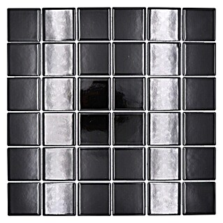 Mosaikfliese Quadrat Uni CD 190 (29,8 x 29,8 cm, Schwarz, Glänzend)