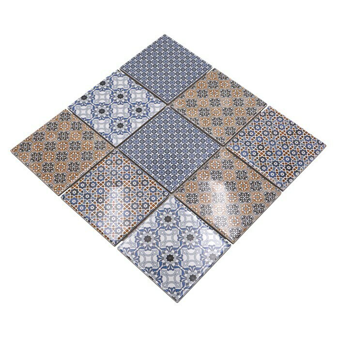 Mosaikfliese Quadrat Classico Mix (29,8 x 29,8 cm, Mehrfarbig, Glänzend)