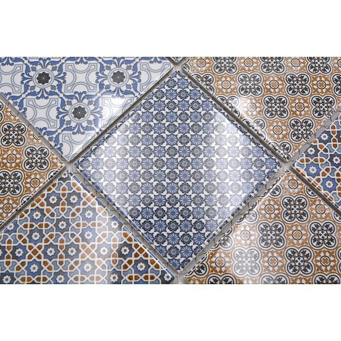 Mosaikfliese Quadrat Classico Mix (29,8 x 29,8 cm, Mehrfarbig, Glänzend)