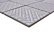 Mozaik pločica Quadrat Geo Grey GEOG  (29,8 x 29,8 cm, Sive boje, Sjaj) | BAUHAUS