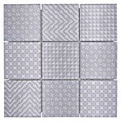 Mozaik pločica Quadrat Geo Grey GEOG  (29,8 x 29,8 cm, Sive boje, Sjaj) | BAUHAUS
