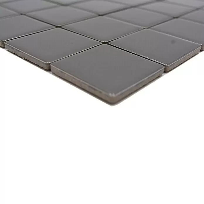 Mosaikfliese Quadrat Uni CD 170 - 29,8 x 29,8 cm, Grau, Glänzend - Detailaufnahme