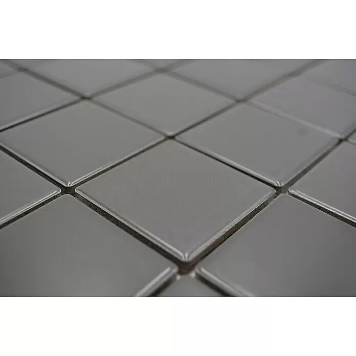 Mosaikfliese Quadrat Uni CD 172 - 29,8 x 29,8 cm, Grau, Matt - Detailaufnahme