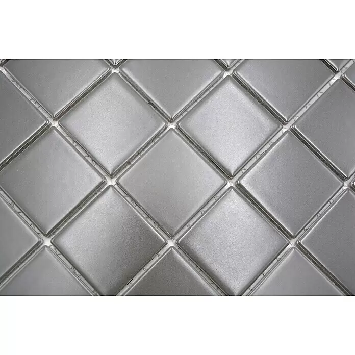 Mosaikfliese Quadrat Uni CD 172 - 29,8 x 29,8 cm, Grau, Matt - Detailaufnahme