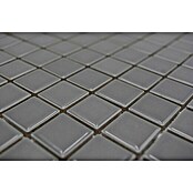 Mosaikfliese Quadrat Uni CG 124 (30 x 30 cm, Grau, Glänzend)