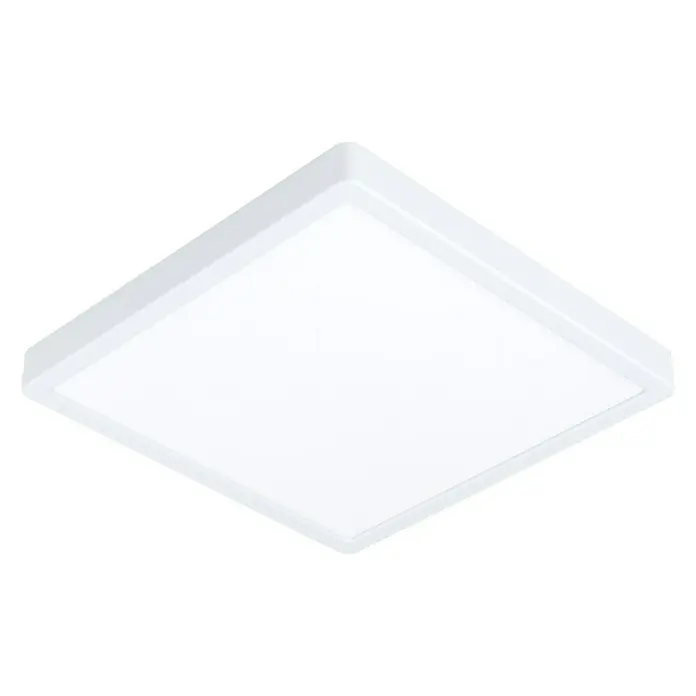 Eglo Fueva 5 LED-Deckenleuchte - 20 W, 28,5 x 28,5 x 2,8 cm, Weiß, Neutralweiß - Moderne quadratische LED-Deckenleuchte in Weiß. Ideal für eine helle und energieeffiziente Beleuchtung in jedem Raum.