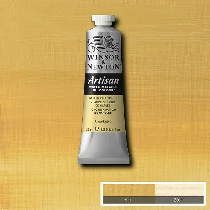 Winsor & Newton Artisan Ölfarbe - Neapel Gelb, 37 ml, Tube - Ein Tube Winsor & Newton Artisan Water Mixable Ölfarbe in Neapelgelb. Ideal für Künstler, die wasserlösliche Ölfarben suchen.