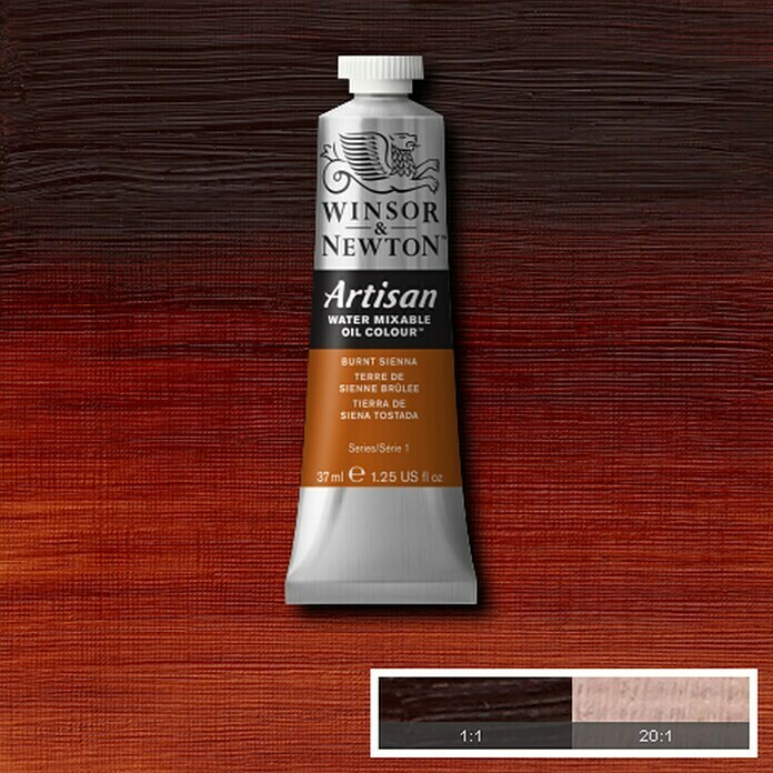 Winsor & Newton Artisan ÖlfarbeSiena gebrannt, 37 ml, Tube Detail Shot