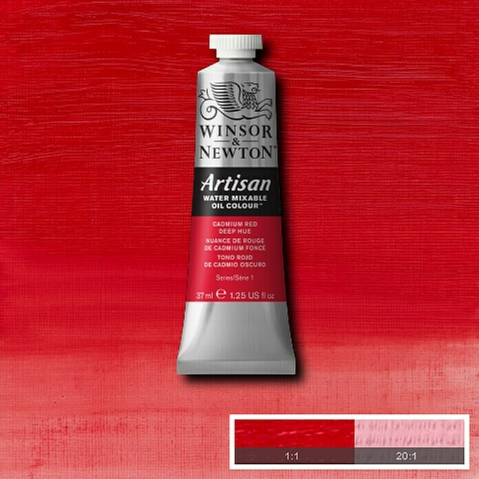 Winsor & Newton Artisan ÖlfarbeTiefrot, 37 ml, Tube Detail Shot