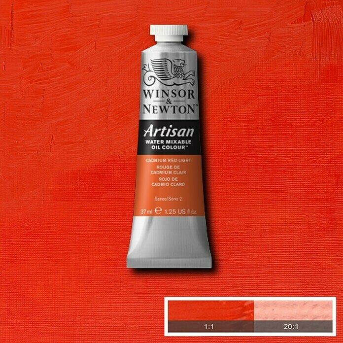 Winsor & Newton Artisan ÖlfarbeKadmiumrot hell, 37 ml, Tube Detail Shot