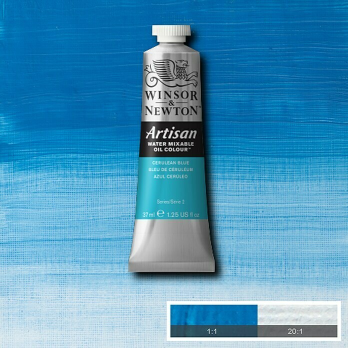 Winsor & Newton Artisan ÖlfarbeCoelinblau, 37 ml, Tube Detail Shot