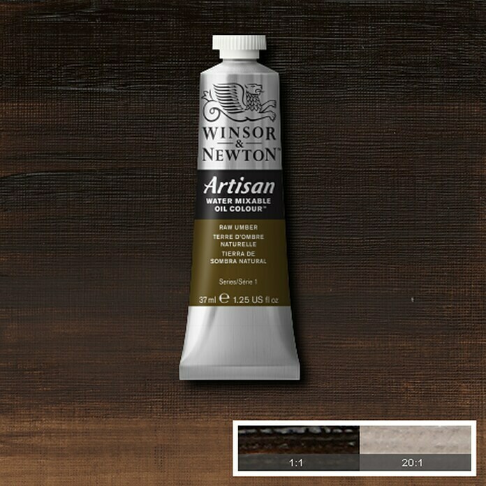 Winsor & Newton Artisan ÖlfarbeUmbra Natur, 37 ml, Tube Detail Shot