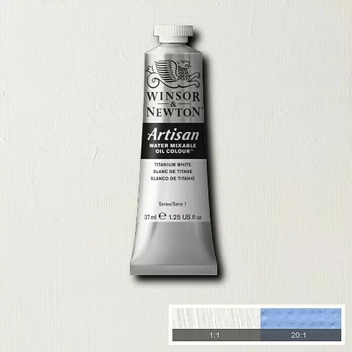 Winsor & Newton Artisan Ölfarbe - Titanweiß, 37 ml, Tube - Winsor & Newton Artisan Titanweiß wassermischbare Ölfarbe in der Tube.