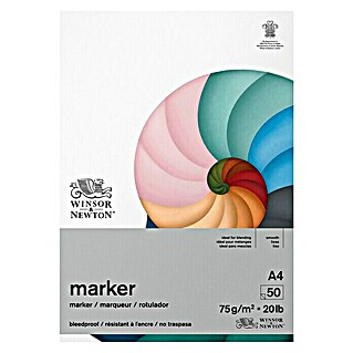 Winsor & Newton Tekenpapier Marker Block (DIN A4, 75 g/m², Aantal bladen: 50 st.)