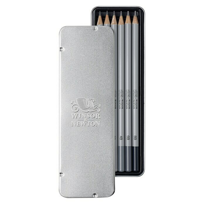 Winsor & Newton Bleistift-Set6 -tlg., Grau Front View