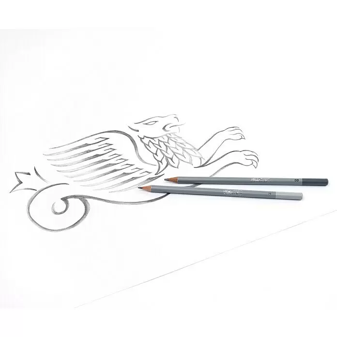 Winsor & Newton Bleistift-Set - 6 -tlg., Grau - Anwendungsbeispiel