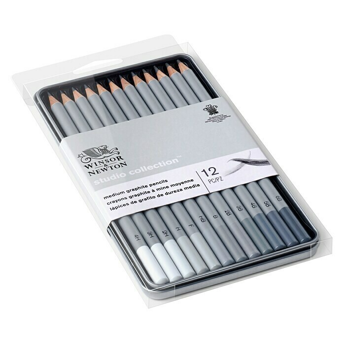 Winsor & Newton Bleistift-Set12 -tlg., Grau Diagonal View