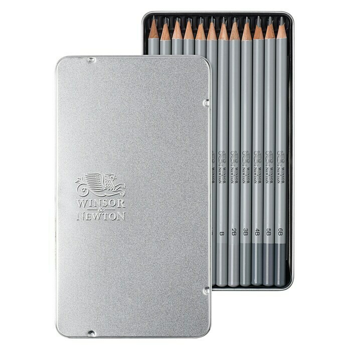 Winsor & Newton Bleistift-Set12 -tlg., Grau Front View