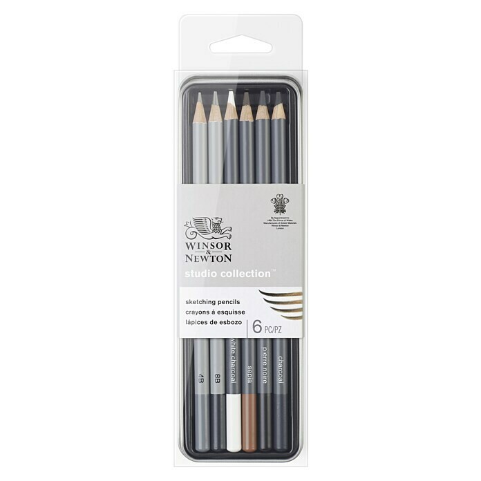 Winsor & Newton Zeichenstift-Set Sketch6 -tlg., Farbig sortiert Front View