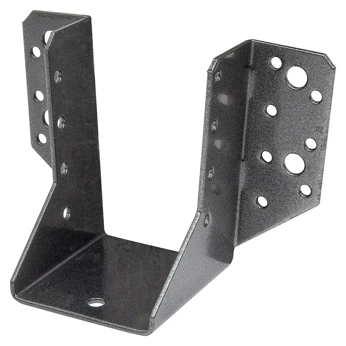 Alberts Soporte para vigas Duravis® - An x Al: 100 x 60 mm, Acero - Un soporte de viga metálico gris con agujeros para sujetar. Diseñado para conexiones seguras de vigas de madera.
