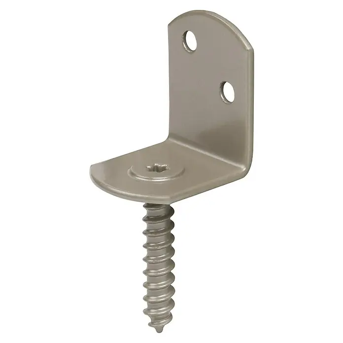 Alberts Flechtzaunhalter Duravis® - L x B x H: 83 x 32 x 30 mm, Perlbeige - Winkelverbinder mit Schraube, ideal zur stabilen Verbindung von Holzkonstruktionen. Das Metall sorgt für sicheren Halt in jedem Projekt.