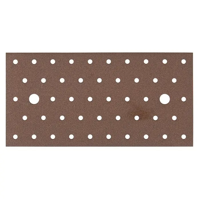 Alberts Placa perforada Duravis® - L x An x Es: 200 cm x 100 cm x 2 mm, Marrón - Tablero perforado marrón con agujeros espaciados uniformemente, ideal para la organización de herramientas. El tablero es robusto y versátil.