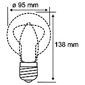 Paulmann LED-Leuchtmittel (E27, Warmweiß, Klar/Kupfer, G95, Glänzend)