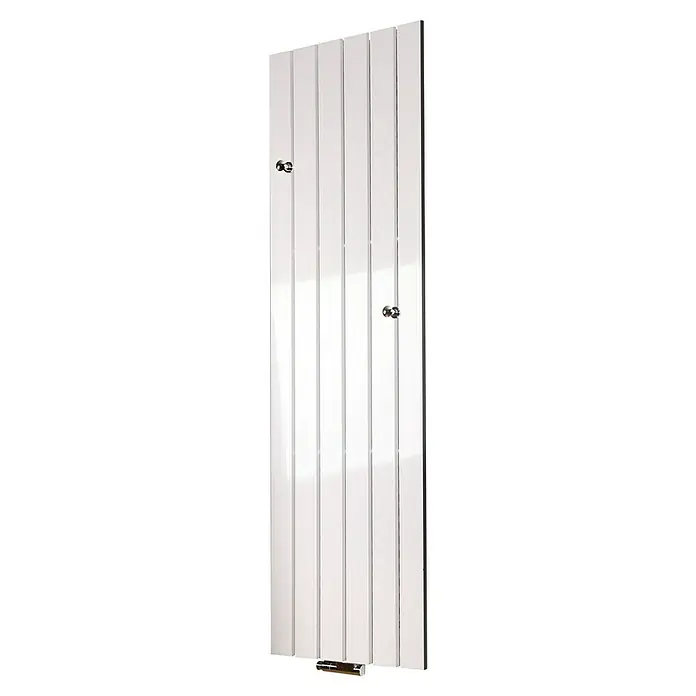 Szagato Designheizkörper Peking - B x H: 470 x 1.800 mm, Weiß, 2 Knopfhalter - Dieser Heizkörper ist weiß und hat ein modernes Design. Der Heizkörper ist aus Metall und hat eine glatte Oberfläche. Er verfügt über praktische Handtuchhalter.