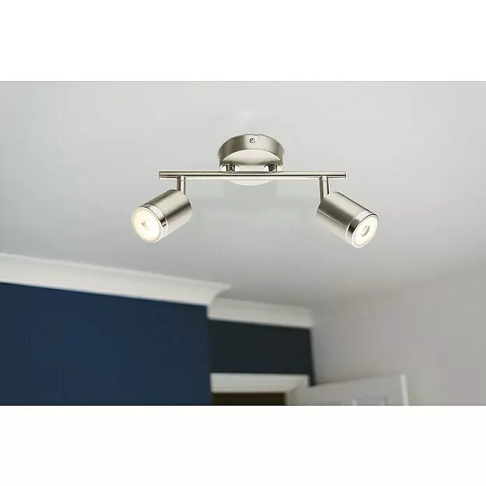 Tween Light LED-Deckenstrahler Star - 10 W, Nickel matt, Warmweiß, 2 Stk. - Stimmungsaufnahme