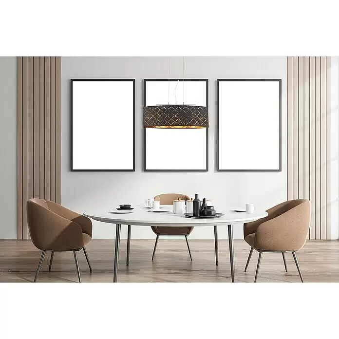 Globo Clarke Pendelleuchte - L x B x H: 65 x 25 x 140 cm, Schwarz, Gold - Stimmungsaufnahme
